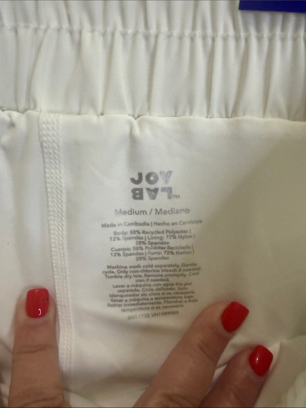 Joy Lab Women's White Layered Active Shorts size Medium - Picture 4 of 5